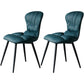 Nordic Style Metal Armless Dining Chairs Leather Upholstered Side Chair for Home Use Blackish Green 2 Piece Set Clearhalo ' kitchen&dining_furn' 'Dining Chairs' 'Dining Tables & Seating' 'dining_chair' 'furn' 'furn_dining_chair' 'Furniture' 'furniture_dining_chair' 'Kitchen & Dining Furniture' 'kitchen' 3565309