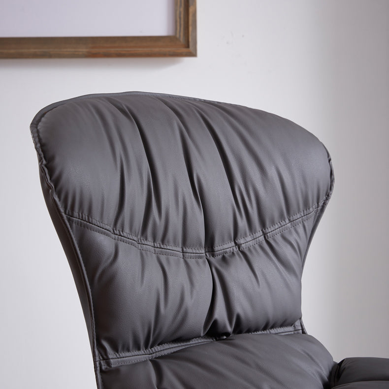 Nordic Style Metal Armless Dining Chairs Leather Upholstered Side Chair for Home Use Clearhalo ' kitchen&dining_furn' 'Dining Chairs' 'Dining Tables & Seating' 'dining_chair' 'furn' 'furn_dining_chair' 'Furniture' 'furniture_dining_chair' 'Kitchen & Dining Furniture' 'kitchen' 3565321