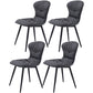 Nordic Style Metal Armless Dining Chairs Leather Upholstered Side Chair for Home Use Dark Gray 4 Piece Set Clearhalo ' kitchen&dining_furn' 'Dining Chairs' 'Dining Tables & Seating' 'dining_chair' 'furn' 'furn_dining_chair' 'Furniture' 'furniture_dining_chair' 'Kitchen & Dining Furniture' 'kitchen' 3565326