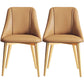 Glam Style Pu Leather Side Chair Set Dining Room Side Chair with Metal Legs Brown 2 Piece Set Brass Gold Clearhalo ' kitchen&dining_furn' 'Dining Chairs' 'Dining Tables & Seating' 'dining_chair' 'furn' 'furn_dining_chair' 'Furniture' 'furniture_dining_chair' 'Kitchen & Dining Furniture' 'kitchen' 3565333