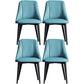 Glam Style Pu Leather Side Chair Set Dining Room Side Chair with Metal Legs Blue 4 Piece Set Black Clearhalo ' kitchen&dining_furn' 'Dining Chairs' 'Dining Tables & Seating' 'dining_chair' 'furn' 'furn_dining_chair' 'Furniture' 'furniture_dining_chair' 'Kitchen & Dining Furniture' 'kitchen' 3565347