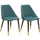 Glam Style Pu Leather Side Chair Set Dining Room Side Chair with Metal Legs Blue 2 Piece Set Brown Clearhalo ' kitchen&dining_furn' 'Dining Chairs' 'Dining Tables & Seating' 'dining_chair' 'furn' 'furn_dining_chair' 'Furniture' 'furniture_dining_chair' 'Kitchen & Dining Furniture' 'kitchen' 3565350