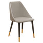 Glam Style Pu Leather Side Chair Set Dining Room Side Chair with Metal Legs Light Gray 1 Piece Brown Clearhalo ' kitchen&dining_furn' 'Dining Chairs' 'Dining Tables & Seating' 'dining_chair' 'furn' 'furn_dining_chair' 'Furniture' 'furniture_dining_chair' 'Kitchen & Dining Furniture' 'kitchen' 3565354