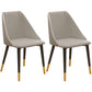 Glam Style Pu Leather Side Chair Set Dining Room Side Chair with Metal Legs Light Gray 2 Piece Set Brown Clearhalo ' kitchen&dining_furn' 'Dining Chairs' 'Dining Tables & Seating' 'dining_chair' 'furn' 'furn_dining_chair' 'Furniture' 'furniture_dining_chair' 'Kitchen & Dining Furniture' 'kitchen' 3565355