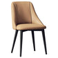 Glam Style Pu Leather Side Chair Set Dining Room Side Chair with Metal Legs Brown 1 Piece Black Clearhalo ' kitchen&dining_furn' 'Dining Chairs' 'Dining Tables & Seating' 'dining_chair' 'furn' 'furn_dining_chair' 'Furniture' 'furniture_dining_chair' 'Kitchen & Dining Furniture' 'kitchen' 3565360