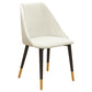 Glam Style Pu Leather Side Chair Set Dining Room Side Chair with Metal Legs White 1 Piece Brown Clearhalo ' kitchen&dining_furn' 'Dining Chairs' 'Dining Tables & Seating' 'dining_chair' 'furn' 'furn_dining_chair' 'Furniture' 'furniture_dining_chair' 'Kitchen & Dining Furniture' 'kitchen' 3565366