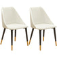 Glam Style Pu Leather Side Chair Set Dining Room Side Chair with Metal Legs White 2 Piece Set Brown Clearhalo ' kitchen&dining_furn' 'Dining Chairs' 'Dining Tables & Seating' 'dining_chair' 'furn' 'furn_dining_chair' 'Furniture' 'furniture_dining_chair' 'Kitchen & Dining Furniture' 'kitchen' 3565367