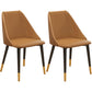Glam Style Pu Leather Side Chair Set Dining Room Side Chair with Metal Legs Brown 2 Piece Set Brown Clearhalo ' kitchen&dining_furn' 'Dining Chairs' 'Dining Tables & Seating' 'dining_chair' 'furn' 'furn_dining_chair' 'Furniture' 'furniture_dining_chair' 'Kitchen & Dining Furniture' 'kitchen' 3565373