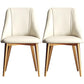 Glam Style Pu Leather Side Chair Set Dining Room Side Chair with Metal Legs White 2 Piece Set Brass Gold Clearhalo ' kitchen&dining_furn' 'Dining Chairs' 'Dining Tables & Seating' 'dining_chair' 'furn' 'furn_dining_chair' 'Furniture' 'furniture_dining_chair' 'Kitchen & Dining Furniture' 'kitchen' 3565382