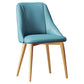 Glam Style Pu Leather Side Chair Set Dining Room Side Chair with Metal Legs Blue 1 Piece Brass Gold Clearhalo ' kitchen&dining_furn' 'Dining Chairs' 'Dining Tables & Seating' 'dining_chair' 'furn' 'furn_dining_chair' 'Furniture' 'furniture_dining_chair' 'Kitchen & Dining Furniture' 'kitchen' 3565384