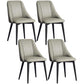 Glam Style Pu Leather Side Chair Set Dining Room Side Chair with Metal Legs Light Gray 4 Piece Set Black Clearhalo ' kitchen&dining_furn' 'Dining Chairs' 'Dining Tables & Seating' 'dining_chair' 'furn' 'furn_dining_chair' 'Furniture' 'furniture_dining_chair' 'Kitchen & Dining Furniture' 'kitchen' 3565395