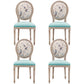 Farmhouse Fabric Dining Chair 38"H King Louis Back Side Chair with Wooden Base Aqua 4 Piece Set Clearhalo ' kitchen&dining_furn' 'Dining Chairs' 'Dining Tables & Seating' 'dining_chair' 'furn' 'furn_dining_chair' 'Furniture' 'furniture_dining_chair' 'Kitchen & Dining Furniture' 'kitchen' 3565413