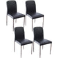 Contemporary Solid Back Leather Side Chair Black And White Stackable Dining Chairs White Black 4 Piece Set Clearhalo ' kitchen&dining_furn' 'Dining Chairs' 'Dining Tables & Seating' 'dining_chair' 'furn' 'furn_dining_chair' 'Furniture' 'furniture_dining_chair' 'Kitchen & Dining Furniture' 'kitchen' 3565457
