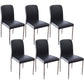 Contemporary Solid Back Leather Side Chair Black And White Stackable Dining Chairs White Black 6 Piece Set Clearhalo ' kitchen&dining_furn' 'Dining Chairs' 'Dining Tables & Seating' 'dining_chair' 'furn' 'furn_dining_chair' 'Furniture' 'furniture_dining_chair' 'Kitchen & Dining Furniture' 'kitchen' 3565460