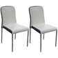 Contemporary Solid Back Leather Side Chair Black And White Stackable Dining Chairs Black White 2 Piece Set Clearhalo ' kitchen&dining_furn' 'Dining Chairs' 'Dining Tables & Seating' 'dining_chair' 'furn' 'furn_dining_chair' 'Furniture' 'furniture_dining_chair' 'Kitchen & Dining Furniture' 'kitchen' 3565467