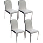 Contemporary Solid Back Leather Side Chair Black And White Stackable Dining Chairs Black White 4 Piece Set Clearhalo ' kitchen&dining_furn' 'Dining Chairs' 'Dining Tables & Seating' 'dining_chair' 'furn' 'furn_dining_chair' 'Furniture' 'furniture_dining_chair' 'Kitchen & Dining Furniture' 'kitchen' 3565470