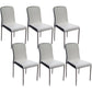 Contemporary Solid Back Leather Side Chair Black And White Stackable Dining Chairs Black White 6 Piece Set Clearhalo ' kitchen&dining_furn' 'Dining Chairs' 'Dining Tables & Seating' 'dining_chair' 'furn' 'furn_dining_chair' 'Furniture' 'furniture_dining_chair' 'Kitchen & Dining Furniture' 'kitchen' 3565471
