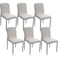 Contemporary Solid Back Leather Side Chair Black And White Stackable Dining Chairs White White 6 Piece Set Clearhalo ' kitchen&dining_furn' 'Dining Chairs' 'Dining Tables & Seating' 'dining_chair' 'furn' 'furn_dining_chair' 'Furniture' 'furniture_dining_chair' 'Kitchen & Dining Furniture' 'kitchen' 3565474