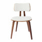 Contemporary Home Side Chair Open Back Upholstered Wood Dining Room Chair White 1 Piece Walnut Clearhalo ' kitchen&dining_furn' 'Dining Chairs' 'Dining Tables & Seating' 'dining_chair' 'furn' 'furn_dining_chair' 'Furniture' 'furniture_dining_chair' 'Kitchen & Dining Furniture' 'kitchen' 3565511