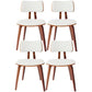 Contemporary Home Side Chair Open Back Upholstered Wood Dining Room Chair White 4 Piece Set Walnut Clearhalo ' kitchen&dining_furn' 'Dining Chairs' 'Dining Tables & Seating' 'dining_chair' 'furn' 'furn_dining_chair' 'Furniture' 'furniture_dining_chair' 'Kitchen & Dining Furniture' 'kitchen' 3565515