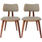 Contemporary Home Side Chair Open Back Upholstered Wood Dining Room Chair Pewter 2 Piece Set Walnut Clearhalo ' kitchen&dining_furn' 'Dining Chairs' 'Dining Tables & Seating' 'dining_chair' 'furn' 'furn_dining_chair' 'Furniture' 'furniture_dining_chair' 'Kitchen & Dining Furniture' 'kitchen' 3565520