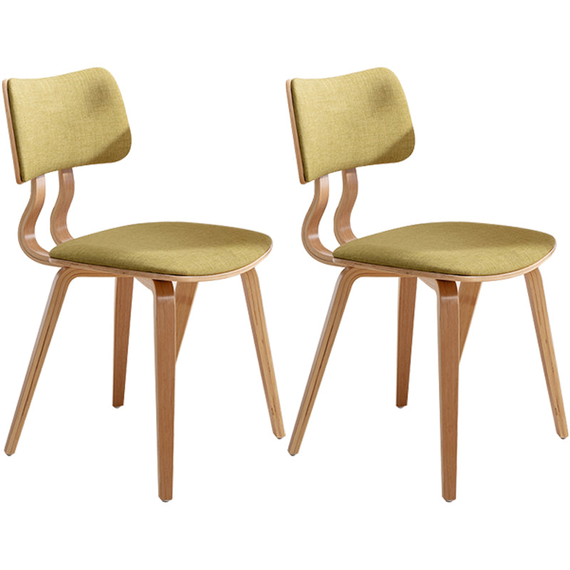 Contemporary Home Side Chair Open Back Upholstered Wood Dining Room Chair Green 2 Piece Set Natural Wood Clearhalo ' kitchen&dining_furn' 'Dining Chairs' 'Dining Tables & Seating' 'dining_chair' 'furn' 'furn_dining_chair' 'Furniture' 'furniture_dining_chair' 'Kitchen & Dining Furniture' 'kitchen' 3565525