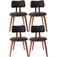Contemporary Home Side Chair Open Back Upholstered Wood Dining Room Chair Gloss Black 4 Piece Set Walnut Clearhalo ' kitchen&dining_furn' 'Dining Chairs' 'Dining Tables & Seating' 'dining_chair' 'furn' 'furn_dining_chair' 'Furniture' 'furniture_dining_chair' 'Kitchen & Dining Furniture' 'kitchen' 3565533