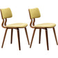 Contemporary Home Side Chair Open Back Upholstered Wood Dining Room Chair Green 2 Piece Set Walnut Clearhalo ' kitchen&dining_furn' 'Dining Chairs' 'Dining Tables & Seating' 'dining_chair' 'furn' 'furn_dining_chair' 'Furniture' 'furniture_dining_chair' 'Kitchen & Dining Furniture' 'kitchen' 3565535