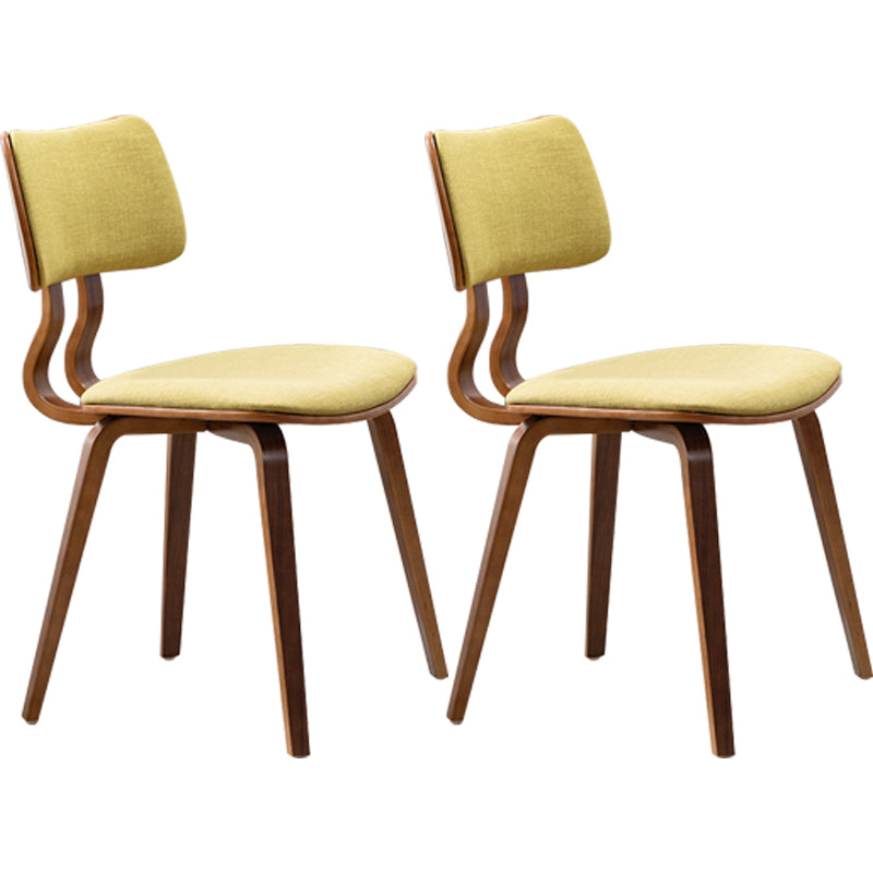 Contemporary Home Side Chair Open Back Upholstered Wood Dining Room Chair Green 2 Piece Set Walnut Clearhalo ' kitchen&dining_furn' 'Dining Chairs' 'Dining Tables & Seating' 'dining_chair' 'furn' 'furn_dining_chair' 'Furniture' 'furniture_dining_chair' 'Kitchen & Dining Furniture' 'kitchen' 3565535