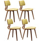 Contemporary Home Side Chair Open Back Upholstered Wood Dining Room Chair Green 4 Piece Set Walnut Clearhalo ' kitchen&dining_furn' 'Dining Chairs' 'Dining Tables & Seating' 'dining_chair' 'furn' 'furn_dining_chair' 'Furniture' 'furniture_dining_chair' 'Kitchen & Dining Furniture' 'kitchen' 3565536