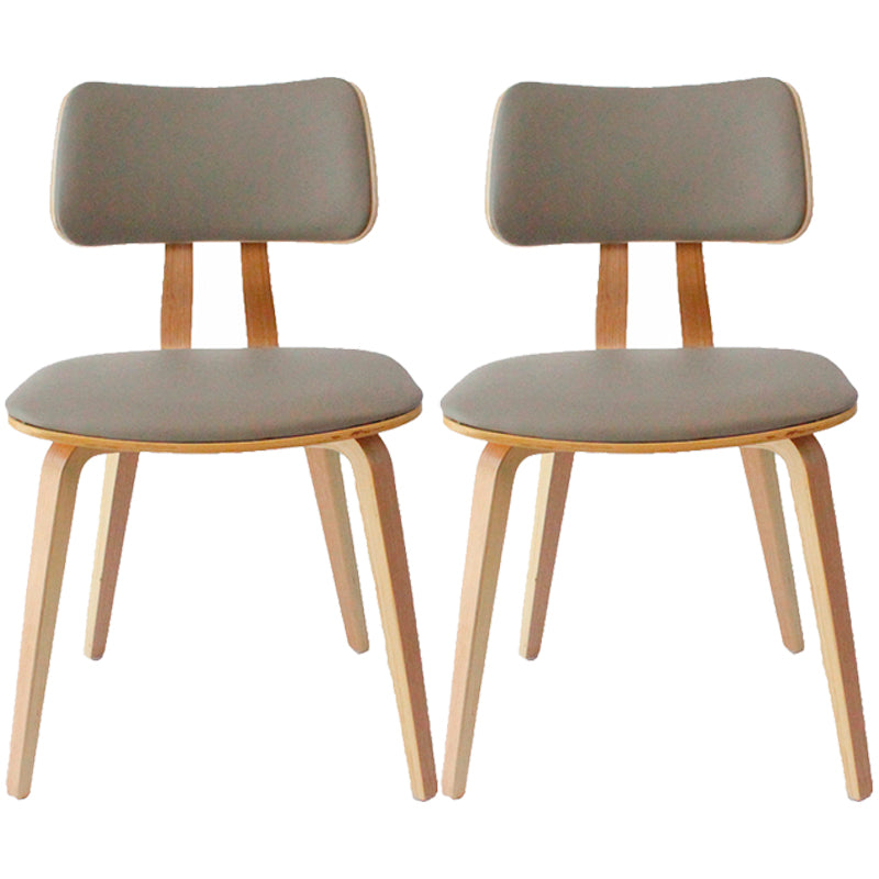 Contemporary Home Side Chair Open Back Upholstered Wood Dining Room Chair Pewter 2 Piece Set Natural Wood Clearhalo ' kitchen&dining_furn' 'Dining Chairs' 'Dining Tables & Seating' 'dining_chair' 'furn' 'furn_dining_chair' 'Furniture' 'furniture_dining_chair' 'Kitchen & Dining Furniture' 'kitchen' 3565538