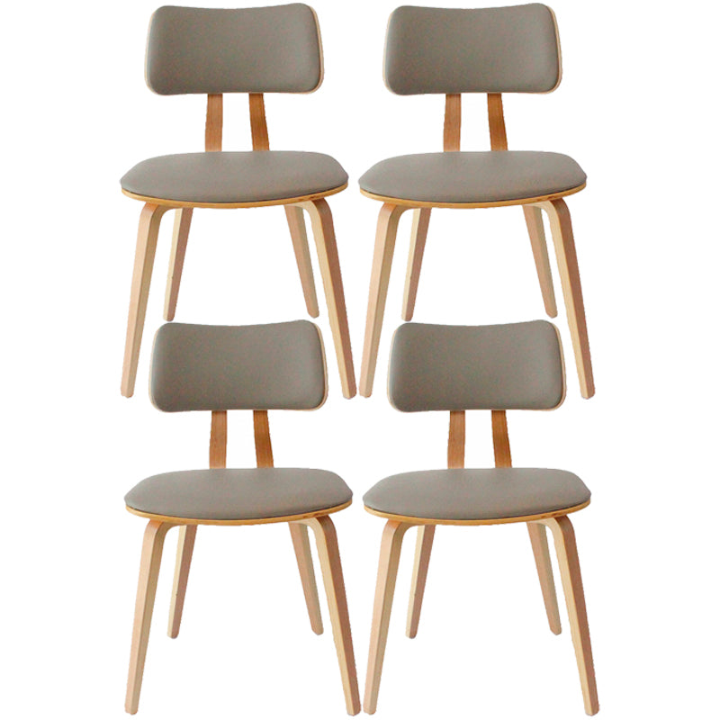 Contemporary Home Side Chair Open Back Upholstered Wood Dining Room Chair Pewter 4 Piece Set Natural Wood Clearhalo ' kitchen&dining_furn' 'Dining Chairs' 'Dining Tables & Seating' 'dining_chair' 'furn' 'furn_dining_chair' 'Furniture' 'furniture_dining_chair' 'Kitchen & Dining Furniture' 'kitchen' 3565539