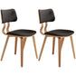 Contemporary Home Side Chair Open Back Upholstered Wood Dining Room Chair Black 2 Piece Set Natural Wood Clearhalo ' kitchen&dining_furn' 'Dining Chairs' 'Dining Tables & Seating' 'dining_chair' 'furn' 'furn_dining_chair' 'Furniture' 'furniture_dining_chair' 'Kitchen & Dining Furniture' 'kitchen' 3565541