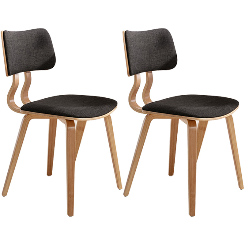 Contemporary Home Side Chair Open Back Upholstered Wood Dining Room Chair Black 2 Piece Set Natural Wood Clearhalo ' kitchen&dining_furn' 'Dining Chairs' 'Dining Tables & Seating' 'dining_chair' 'furn' 'furn_dining_chair' 'Furniture' 'furniture_dining_chair' 'Kitchen & Dining Furniture' 'kitchen' 3565541