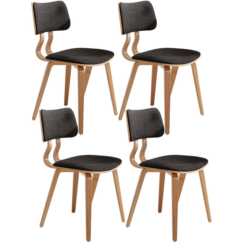 Contemporary Home Side Chair Open Back Upholstered Wood Dining Room Chair Black 4 Piece Set Natural Wood Clearhalo ' kitchen&dining_furn' 'Dining Chairs' 'Dining Tables & Seating' 'dining_chair' 'furn' 'furn_dining_chair' 'Furniture' 'furniture_dining_chair' 'Kitchen & Dining Furniture' 'kitchen' 3565542