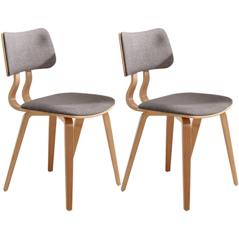 Contemporary Home Side Chair Open Back Upholstered Wood Dining Room Chair Grey 2 Piece Set Natural Wood Clearhalo ' kitchen&dining_furn' 'Dining Chairs' 'Dining Tables & Seating' 'dining_chair' 'furn' 'furn_dining_chair' 'Furniture' 'furniture_dining_chair' 'Kitchen & Dining Furniture' 'kitchen' 3565544