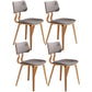 Contemporary Home Side Chair Open Back Upholstered Wood Dining Room Chair Grey 4 Piece Set Natural Wood Clearhalo ' kitchen&dining_furn' 'Dining Chairs' 'Dining Tables & Seating' 'dining_chair' 'furn' 'furn_dining_chair' 'Furniture' 'furniture_dining_chair' 'Kitchen & Dining Furniture' 'kitchen' 3565545