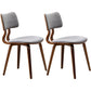 Contemporary Home Side Chair Open Back Upholstered Wood Dining Room Chair Grey 2 Piece Set Walnut Clearhalo ' kitchen&dining_furn' 'Dining Chairs' 'Dining Tables & Seating' 'dining_chair' 'furn' 'furn_dining_chair' 'Furniture' 'furniture_dining_chair' 'Kitchen & Dining Furniture' 'kitchen' 3565547