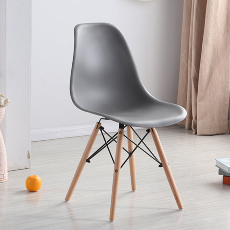 Modern Style Plastic Dining Chair Home Side Solid Back Chair for Kitchen Grey 1 Piece Clearhalo ' kitchen&dining_furn' 'Dining Chairs' 'Dining Tables & Seating' 'dining_chair' 'Furniture' 'furniture_dining_chair' 'Kitchen & Dining Furniture' 'kitchen' 3565550