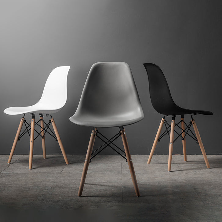 Modern Style Plastic Dining Chair Home Side Solid Back Chair for Kitchen Clearhalo ' kitchen&dining_furn' 'Dining Chairs' 'Dining Tables & Seating' 'dining_chair' 'Furniture' 'furniture_dining_chair' 'Kitchen & Dining Furniture' 'kitchen' 3565554