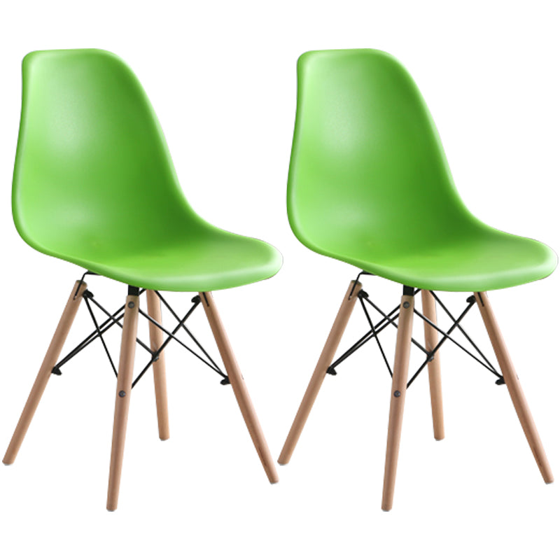 Modern Style Plastic Dining Chair Home Side Solid Back Chair for Kitchen Green Set of 2 Clearhalo ' kitchen&dining_furn' 'Dining Chairs' 'Dining Tables & Seating' 'dining_chair' 'Furniture' 'furniture_dining_chair' 'Kitchen & Dining Furniture' 'kitchen' 3565563