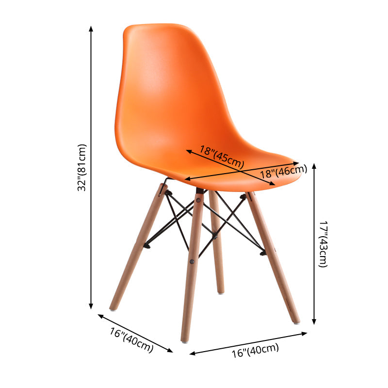 Modern Style Plastic Dining Chair Home Side Solid Back Chair for Kitchen Clearhalo ' kitchen&dining_furn' 'Dining Chairs' 'Dining Tables & Seating' 'dining_chair' 'Furniture' 'furniture_dining_chair' 'Kitchen & Dining Furniture' 'kitchen' 3565565