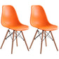 Modern Style Plastic Dining Chair Home Side Solid Back Chair for Kitchen Orange Set of 2 Clearhalo ' kitchen&dining_furn' 'Dining Chairs' 'Dining Tables & Seating' 'dining_chair' 'Furniture' 'furniture_dining_chair' 'Kitchen & Dining Furniture' 'kitchen' 3565581