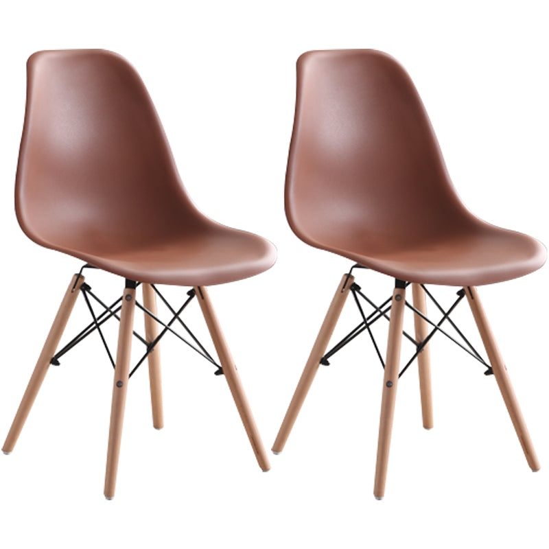 Modern Style Plastic Dining Chair Home Side Solid Back Chair for Kitchen Coffee Set of 2 Clearhalo ' kitchen&dining_furn' 'Dining Chairs' 'Dining Tables & Seating' 'dining_chair' 'Furniture' 'furniture_dining_chair' 'Kitchen & Dining Furniture' 'kitchen' 3565587