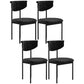Modern Black Kitchen Dining Side Chair Upholstered Opening Back Dining Side Chair Black 4 Piece Set Clearhalo ' kitchen&dining_furn' 'Dining Chairs' 'Dining Tables & Seating' 'dining_chair' 'furn' 'furn_dining_chair' 'Furniture' 'furniture_dining_chair' 'Kitchen & Dining Furniture' 'kitchen' 3565594