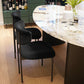 Modern Black Kitchen Dining Side Chair Upholstered Opening Back Dining Side Chair Clearhalo ' kitchen&dining_furn' 'Dining Chairs' 'Dining Tables & Seating' 'dining_chair' 'furn' 'furn_dining_chair' 'Furniture' 'furniture_dining_chair' 'Kitchen & Dining Furniture' 'kitchen' 3565606