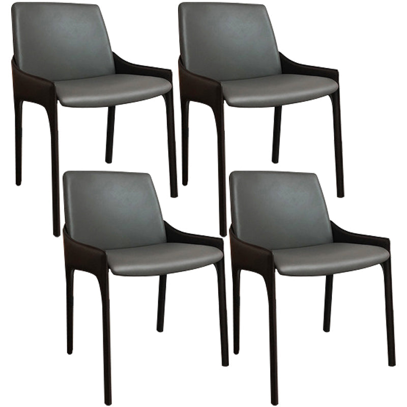 Modern Metal Dining Chair 20'' Wide Parsons Dining Side Chair for Kitchen Dark Gray 4 Piece Set Clearhalo ' kitchen&dining_furn' 'Dining Chairs' 'Dining Tables & Seating' 'dining_chair' 'furn' 'furn_dining_chair' 'Furniture' 'furniture_dining_chair' 'Kitchen & Dining Furniture' 'kitchen' 3565649