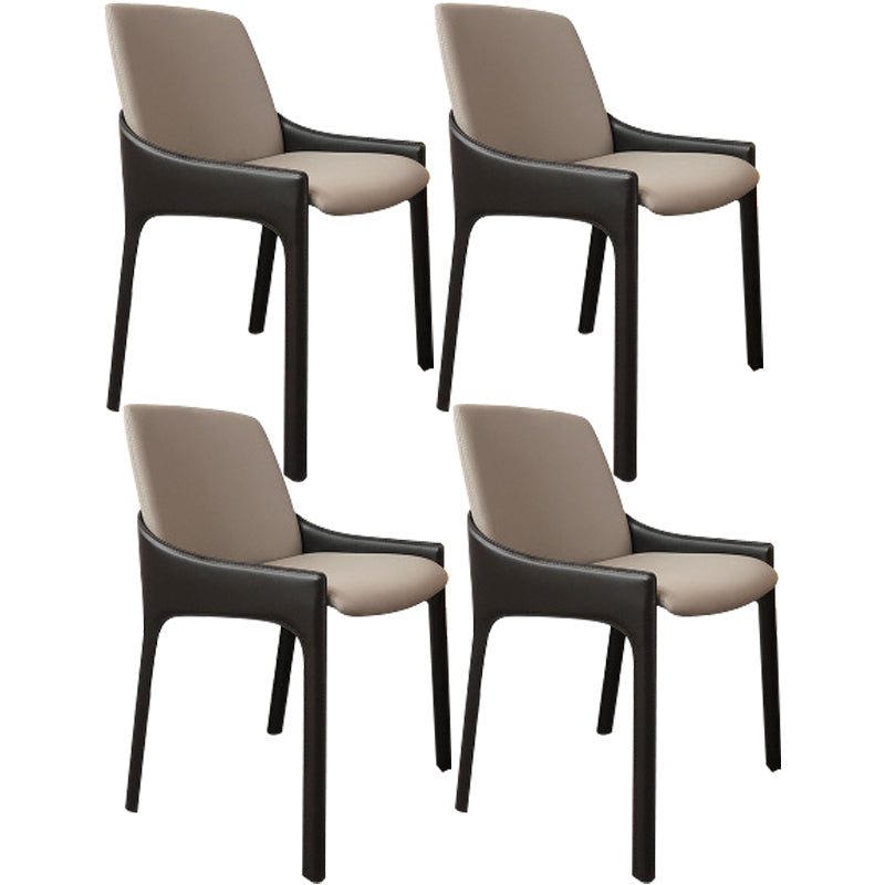 Modern Metal Dining Chair 20'' Wide Parsons Dining Side Chair for Kitchen Light Gray 4 Piece Set Clearhalo ' kitchen&dining_furn' 'Dining Chairs' 'Dining Tables & Seating' 'dining_chair' 'furn' 'furn_dining_chair' 'Furniture' 'furniture_dining_chair' 'Kitchen & Dining Furniture' 'kitchen' 3565655