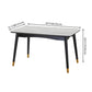 Modern White Slate Rectangular Dining Table Set with Four-leg Rubber Wood Base Clearhalo 'Dining Room Sets' 'Dining Tables & Seating' 'dining_room_set' 'furn' 'furn_dining_room_set' 'Furniture' 'furniture_dining_room_set' 'Kitchen & Dining Furniture' 'kitchen&dining_furn' 'kitchen' 3565671