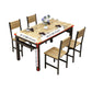 Modern Style MDF Dining Table Set Rectangular Dining Table with Metal Base Clearhalo 'Dining Room Sets' 'Dining Tables & Seating' 'dining_room_set' 'furn' 'furn_dining_room_set' 'Furniture' 'furniture_dining_room_set' 'Kitchen & Dining Furniture' 'kitchen&dining_furn' 'kitchen' 3565699